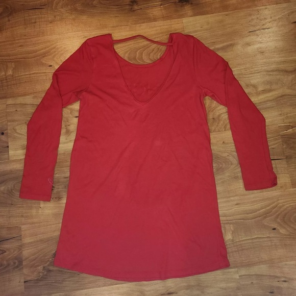 Victoria's Secret Red Long sleeve Angel night shirt sz: S - Picture 2 of 5